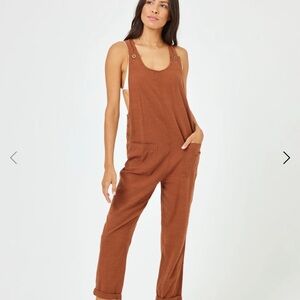 L SPACE Women's Brown Jumpsuit